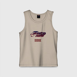 Майка детская хлопок Dodge coronet, цвет: миндальный