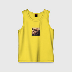 Майка детская хлопок Сердитый Песик, цвет: желтый