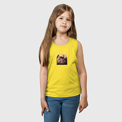 Майка детская хлопок Сердитый Песик, цвет: желтый — фото 2