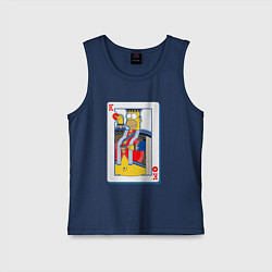 Майка детская хлопок Король Гомер, цвет: тёмно-синий