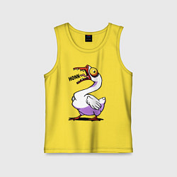 Майка детская хлопок Гусь - кряк, цвет: желтый