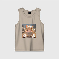 Детская майка Кошечка с короной в чашке