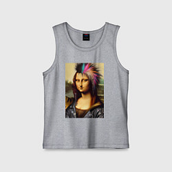 Майка детская хлопок Mona Lisa - punks not dead, цвет: меланж