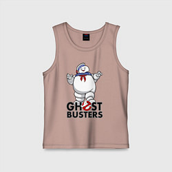 Майка детская хлопок Ghostbusters - stay puft, цвет: пыльно-розовый