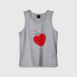 Майка детская хлопок Love hands, цвет: меланж