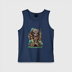 Майка детская хлопок Хищник, цвет: тёмно-синий