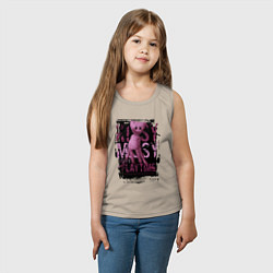 Майка детская хлопок Кисси Мисси из Poppy Playtime, цвет: миндальный — фото 2