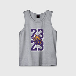 Майка детская хлопок Король Леброн Джеймс, цвет: меланж