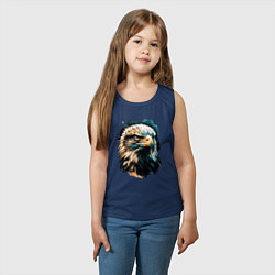 Майка детская хлопок Взгляд хищника, цвет: тёмно-синий — фото 2