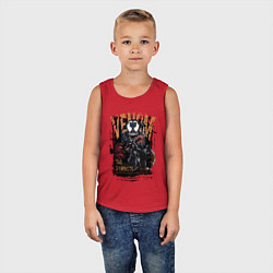 Майка детская хлопок Веном черный симбиот, цвет: красный — фото 2