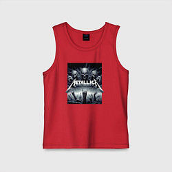 Майка детская хлопок Thrash metal - Metallica, цвет: красный