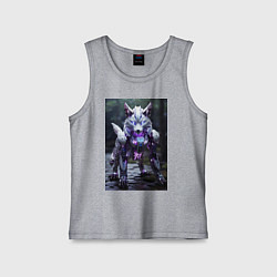 Детская майка Киборг лиса с неоновой подсветкой