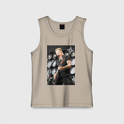 Майка детская хлопок James Alan Hatfield - Metallica, цвет: миндальный