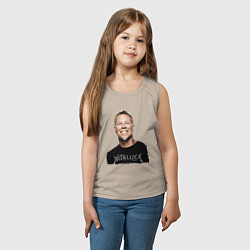 Майка детская хлопок James Alan Hetfield - Metallica leader, цвет: миндальный — фото 2