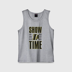 Майка детская хлопок Lakers show time, цвет: меланж