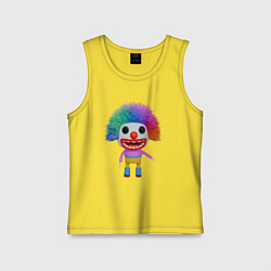 Майка детская хлопок Cartoon clown colorful, цвет: желтый