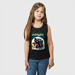 Майка детская хлопок Волки Роллинг Стоунз - фантазия, цвет: черный — фото 2