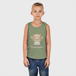 Майка детская хлопок Твой ангел хранитель, цвет: авокадо — фото 2