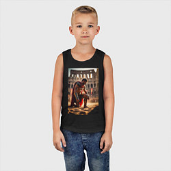 Майка детская хлопок Спартак в Колизее, цвет: черный — фото 2