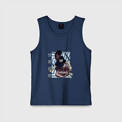 Майка детская хлопок Магическая битва Тоджи, цвет: тёмно-синий