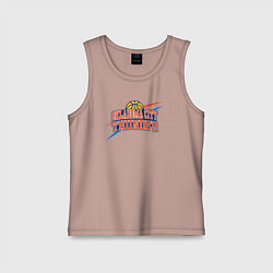 Майка детская хлопок NBA Oklahoma, цвет: пыльно-розовый