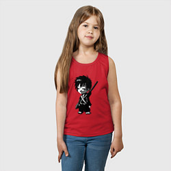 Майка детская хлопок Маленький воин-самурай, цвет: красный — фото 2