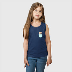 Майка детская хлопок PuppyM in pocket, цвет: тёмно-синий — фото 2