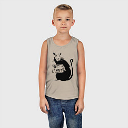 Майка детская хлопок Крыса или искусство, цвет: миндальный — фото 2