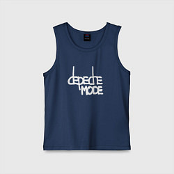 Майка детская хлопок Depeche Mode - exciter logo, цвет: тёмно-синий