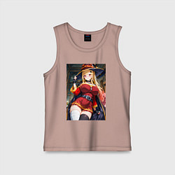 Майка детская хлопок Марин Китагава косплей Мегумин, цвет: пыльно-розовый