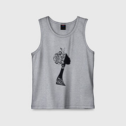 Майка детская хлопок Black woman, цвет: меланж