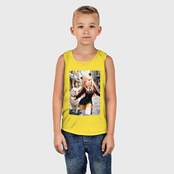 Майка детская хлопок Марин Китагава косплей Ани Форджер, цвет: желтый — фото 2