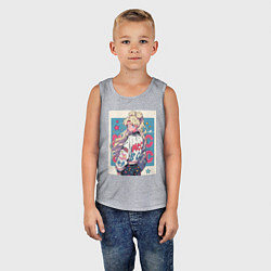 Майка детская хлопок Сейлор Мун Усаги, цвет: меланж — фото 2