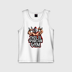 Майка детская хлопок Spartan gym, цвет: белый