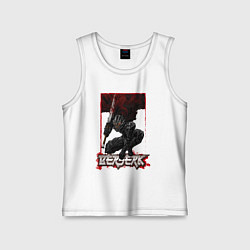 Майка детская хлопок Берсерк Гатс меч, цвет: белый