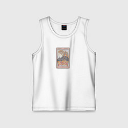 Детская майка Таро карта со скелетом и глаз