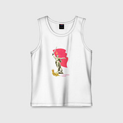 Майка детская хлопок Праздник победы статуя, цвет: белый