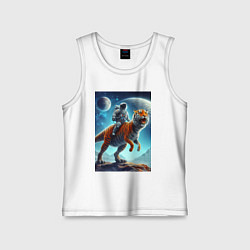 Детская майка Космонавт верхом на тигрозавре - затерянная планет