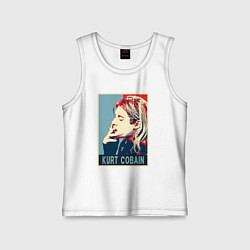 Майка детская хлопок Kurt Cobain - Nirvana, цвет: белый