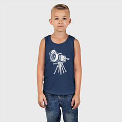 Майка детская хлопок Кинокамера на треноге, цвет: тёмно-синий — фото 2
