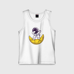 Майка детская хлопок Space dab, цвет: белый