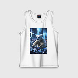 Детская майка Медвевь Dj на тусовке в антарктиде