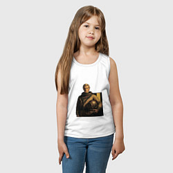 Майка детская хлопок Молодой мужчина водолаз ретрофутуризм поп-арт 1970, цвет: белый — фото 2