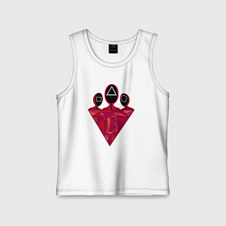 Майка детская хлопок Squid game trio, цвет: белый