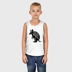 Майка детская хлопок Черный броненосец, цвет: белый — фото 2