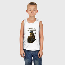 Майка детская хлопок Орел ВДВ, цвет: белый — фото 2