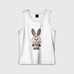 Детская майка Милый серый кролик