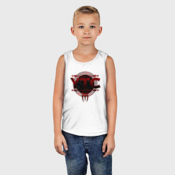 Майка детская хлопок Roman Reigns ytc wwe logo, цвет: белый — фото 2