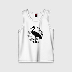 Детская майка Аист среди цветов