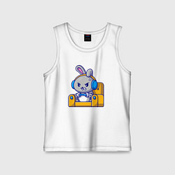 Детская майка Кролик геймер